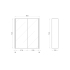 600mm Pencil Mirror Dark Grey MDF 2 Doors Shaving Cabinet