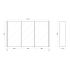 1200mm Pencil Mirror Dark Oak MDF 3 Doors Shaving Cabinet