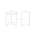 600mm Dark Grey MDF Bathroom Vanity 2 Doors Free Standing Cabinet Only