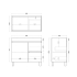 900mm White Oak MDF Bathroom Vanity Right Drawers Free Standing Cabinet Only