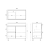 900mm White Oak MDF Bathroom Vanity Left Drawers Free Standing Cabinet Only