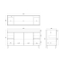 1500mm White Oak MDF Bathroom Vanity 4 Side Drawers 2 Middle Doors Free Standing Cabinet Only