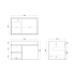 750mm White Oak MDF Bathroom Floating Vanity Left Drawers 1 Door Wall Hung Cabinet Only