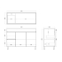 1200mm Dark Grey MDF Bathroom Vanity Left Drawers Free Standing Cabinet Only