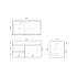 900mm Dark Grey MDF Bathroom Vanity Left Drawers Wall Hung Cabinet Only