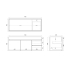 1200mm Dark Grey MDF Bathroom Vanity Right Drawers Wall Hung Cabinet Only