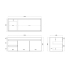 1200mm Dark Grey MDF Bathroom Vanity Left Drawers Wall Hung Cabinet Only