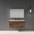 1200mm Dark Oak MDF Bathroom Vanity Left Drawers Wall Hung Cabinet Only
