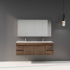 1500mm Dark Oak MDF Bathroom Vanity 4 Side Drawers 2 Middle Doors Wall Hung Cabinet Only