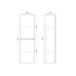 1350mm White Oak MDF Cabinet Bathroom Vanity 2 Doors Tall Boy