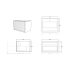 600mm Kiama Prime Oak 1 Drawer Fluted Wall Hung Vanity Cabinet Only
