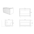 750mm Kiama Prime Oak 1 Drawer Fluted Wall Hung Vanity Cabinet Only