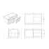 900mm Kiama Prime Oak 1 Right Hand Drawer 1 Left Hand Door Fluted Wall Hung Vanity Cabinet Only