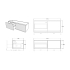 1200mm Kiama Prime Oak 1 Left Hand Drawer 1 Right Hand Door Fluted Wall Hung Vanity Cabinet Only