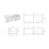 1200mm Kiama Prime Oak 1 Right Hand Drawer 1 Left Hand Door Fluted Wall Hung Vanity Cabinet Only