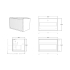 600mm Kiama Prime Oak 1 Drawer Narrow Fluted Wall Hung Vanity Cabinet Only