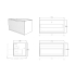 750mm Kiama Prime Oak 1 Drawer Narrow Fluted Wall Hung Vanity Cabinet Only