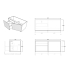 900mm Kiama Prime Oak 1 Left Hand Drawer 1 Right Hand Door Narrow Fluted Wall Hung Vanity Cabinet Only