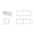 1200mm Kiama Prime Oak 1 Left Hand Drawer 1 Right Hand Door Narrow Fluted Wall Hung Vanity Cabinet Only