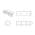 1500mm Kiama Prime Oak 2 Drawers 1 Door Narrow Fluted Wall Hung Vanity Cabinet Only