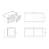 900mm Kiama Coastal Oak 1 Right Hand Drawer 1 Left Hand Door Narrow Fluted Wall Hung Vanity Cabinet Only