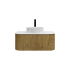 900mm Kiama Prime Oak 1 Drawer Curved Fluted Wall Hung Vanity Cabinet Only