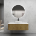 1200mm Kiama Prime Oak 2 Drawers Curved Fluted Wall Hung Vanity Cabinet Only