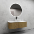 1200mm Kiama Prime Oak 2 Drawers Curved Fluted Wall Hung Vanity Cabinet Only