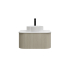 750mm Kiama Coastal Oak 1 Drawer Curved Fluted Wall Hung Vanity Cabinet Only