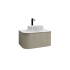 750mm Kiama Coastal Oak 1 Drawer Curved Fluted Wall Hung Vanity Cabinet Only