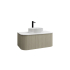 900mm Kiama Coastal Oak 1 Drawer Curved Fluted Wall Hung Vanity Cabinet Only