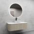 1200mm Kiama Coastal Oak 2 Drawers Curved Fluted Wall Hung Vanity Cabinet Only