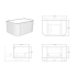 750mm Kiama Bottega Oak 1 Drawer Curved Fluted Wall Hung Vanity Cabinet Only