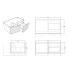 890mm Kiama Bottega Oak 1 Right Drawer 1 Left Door Fluted Wall Hung Vanity Cabinet Only