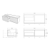 1190mm Kiama Bottega Oak 1 Left Drawer 1 Right Door Fluted Wall Hung Vanity Cabinet Only