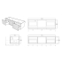 1490mm Kiama Bottega Oak 2S/DW 1M/DR Fluted Wall Hung Vanity Cabinet Only