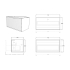 740mm Kiama Bottega Oak 1/DW Narrow Fluted Wall Hung Vanity Cabinet Only