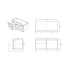 890mm Kiama Bottega Oak 1 Left Drawer 1 Right Door Narrow Fluted Wall Hung Vanity Cabinet Only