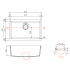 680*430*230mm Cora Black Undermount Granite Sink