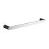 Bellino Solid Brass Chrome & Matte Black 600mm Single Towel Rail