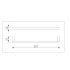 Bellino Solid Brass Chrome & Matte Black 600mm Single Towel Rail