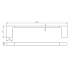 Persano Chrome Zinc Alloy 800mm Single Towel Rail