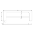 Persano Chrome Zinc Alloy 800mm Double Towel Rail