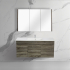 1200mm Dark Grey MDF Bathroom Vanity Left Drawers Wall Hung Cabinet Only