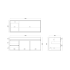 1200mm Dark Oak MDF Bathroom Vanity Left Drawers Wall Hung Cabinet Only