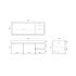 1200mm Dark Oak MDF Bathroom Vanity Right Drawers Wall Hung Cabinet Only