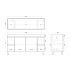 1500mm Dark Oak MDF Bathroom Vanity 4 Side Drawers 2 Middle Doors Free Standing Cabinet Only