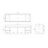1500mm Dark Oak MDF Bathroom Vanity 4 Side Drawers 2 Middle Doors Wall Hung Cabinet Only