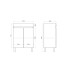 600mm Narrow Dark Oak MDF Bathroom Vanity 2 Doors Free Standing Cabinet Only