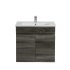 600mm Narrow Dark Grey MDF Bathroom Vanity 2 Doors Wall Hung Cabinet Only